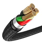 Baseus Halo 3A Type-C 1 Metre Şarj Kablosu Siyah