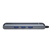 Baseus Mechanical Eye 6İn1 Smart Hub Docking Station (Type-C To PD Of HDMIUSB3.03RJ45 Ethernet Port) Gri CAHUB-J0G