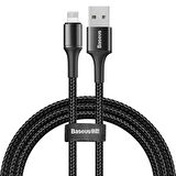 Baseus Halo 2.4A Lightning 1 Metre Şarj Kablosu Siyah