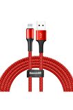 Baseus Halo 1.5A Lightning 2 Metre Şarj Kablosu Kırmızı