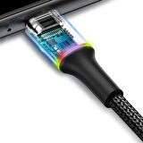 Baseus Halo 3A Micro USB 1 Metre Şarj Kablosu Siyah