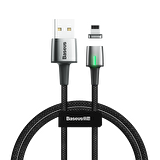 Baseus Zinc Magnetic 2.4A 100 cm Lightning Kablo Siyah