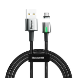 Baseus Zinc Manyetik Uçlu 1.5A 2 Metre Micro USB Kablo Siyah