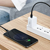 Baseus Cafule Series Type-C To İPhone PD18W Hızlı Şarj Kablosu 1 Metre (Siyah)