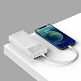 Baseus Bipow 20000 Mah 20W Hızlı Şarj Powerbank Taşınabilir Hızlı Beyaz