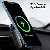 Baseus Magsafe iPhone 13 Serisi Için 15W Wireless Kablosuz Şarj Özellikli Manyetik Araç Içi Telefon Tutucu