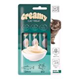 M-Pets Creamy Cat Treat Biftek - Somon Balıklı Krema Yetişkin Kedi Ödülü 4x15 g 
