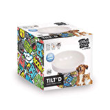 M-Pets Urban Style Seramik Kedi Mama ve Su Kabı Color Mix 250 Ml 12x12,5x9,5 Cm 