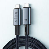 Coofbe 1Mt USB 4.0 240W Type-C Şarj Kablosu 40Gbps Veri Aktarım Type-C 8K 60HZ Görüntü Aktarım Kablosu