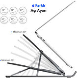 iDock N29-3 Katlanır Aluminyum Laptop Bilgisayar Standı - Siyah