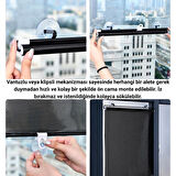 Coofbe Otomatik Mekanızmalı 58x125cm Araç Ön Cam Güneşlik Araç Karavan Ofis Güneşlik Perdesi Geri Çekilebilir Oto Ön Cam Güneşlik Branda