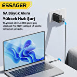 Essager Premıum 2Mt PD3.1 240W Type-C to Type-C Şarj Kablosu E-Marker Çipli Akım Korumalı Data Kablo