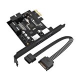 ORICO PCI Express 1x 2 Portlu USB 3.0 Çoklayıcı Kart