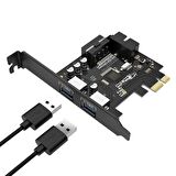 ORICO PCI Express 1x 2 Portlu USB 3.0 Çoklayıcı Kart