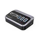 ORICO 4 Portlu Type-C Bağlantılı USB3.2 GEN1 TF/SD Kart Okuyucu Çoklayıcı HUB