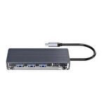 Orico 7 Portlu USB 3.0 100W HDMI TF/SD Kart Okuyucu Çoklayıcı HUB Gri