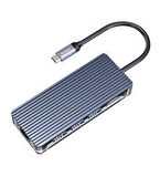 Orico 8 Portlu USB 3.0 100W RJ45 1000Mbps HDMI TF/SD Kart Okuyucu Çoklayıcı Gri