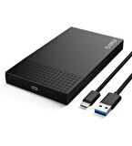 Orico USB3.1 Type-C 2,5inç Hdd Ssd Harici Harddisk Kutusu, Siyah, 2526C3