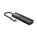 ORICO Type-C Bağlantılı 2 USB Portlu 4K@30Hz HDMI TF/SD Docking Station Siyah