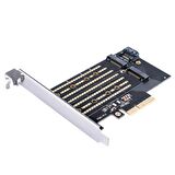 ORICO PCI-E 3.0 x4 M.2 NVME ve NGFF  SSD Çift Slot Dönüştürücü Adaptör Kartı