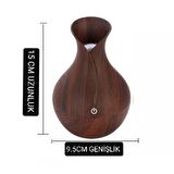 YK Design Ultrasonic Humidifier Led Işıklı 150ml Hava Nemlendirici Kahverengi