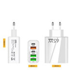 YK Design YK-SR104 65W Şarj Başlığı 3 USB + 2 PD