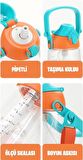 Uzspace Pipetli Çocuk Matarası 680Ml Mavi