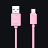 Joyroom JR-S118 Type-C USB Hızlı Şarj ve Data Kablosu 1m Pembe