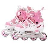 Pembe Silikon Tekerli Ayarlanabilir Paten Çantalı M 35-38 6062