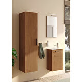 VitrA Mia 69565 Banyo Dolabı Seti Kapaklı 40 Cm Altın Meşe