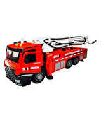 Sürtmeli Sesli Işıklı Su Atan İtfaiye Aracı 33 cm (Kapıları Açılır)