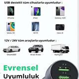 Ugreen 36W QC 3.0 2 Portlu Araç Çakmaklık Hızlı Şarj Adaptörü