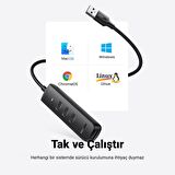Ugreen 4 Portlu USB 3.0 Çoklayıcı HUB Adaptör 25 CM