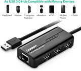Ugreen USB 3.0 Gigabit Ethernet RJ45 Dönüştürücü USB Çoklayıcı Outlet