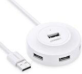 Ugreen USB 2.0 4 Portlu Hub Çoklayıcı Beyaz