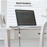Ugreen RJ45 Cat6 Cat7 Cat8 Ethernet Kablo Uzatma Aparatı Beyaz