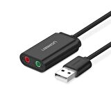 Ugreen Harici 3.5mm USB Ses Kartı Siyah