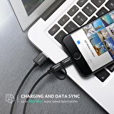 Ugreen İos Android Micro USB Lightning Şarj Kablosu 1.5 Metre
