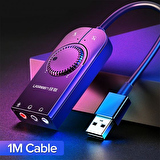 Ugreen Stereo Çift Girişli Mini Ses Kartı