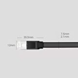 Ugreen Cat6 Flat Pure Copper Metal Konnektör UTP Ethernet Kablosu 5 Metre