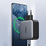 Ugreen 2 Portlu Type-C Hızlı Şarj Aleti Siyah