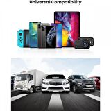 Ugreen 24W Alüminyum 2 Portlu USB Araç İçi Çakmaklık Şarj Cihazı