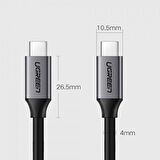 Ugreen USB 3.1 Type-C to Type-C Data ve Şarj Kablosu 1.5 Metre
