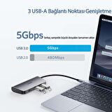 Ugreen Type-C HDMI Ethernet USB PD Dönüştürücü
