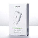 Ugreen Type-C 20 Watt Hızlı Şarj Aleti Beyaz