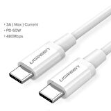Ugreen Type-C to Type-C Hızlı Şarj ve Data Kablosu 1 Metre
