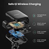 Ugreen 10W Kablosuz Şarj Destekli Araç İçi Mekanik Telefon Tutucu