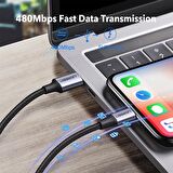 Ugreen Örgülü 36W PD Type-C to Lightning Hızlı Şarj ve Data Kablosu 2 Metre