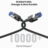 Ugreen Cat8 25Gbps 2000Mhz Örgülü Ethernet Kablosu 1 Metre