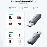 Ugreen Stereo Tek Girişli Mini Ses Kartı